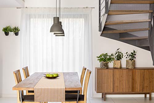 Filu Striscia Centrotavola (40 Cm X 150 Cm, Beige/Bianco) 100% Cotone