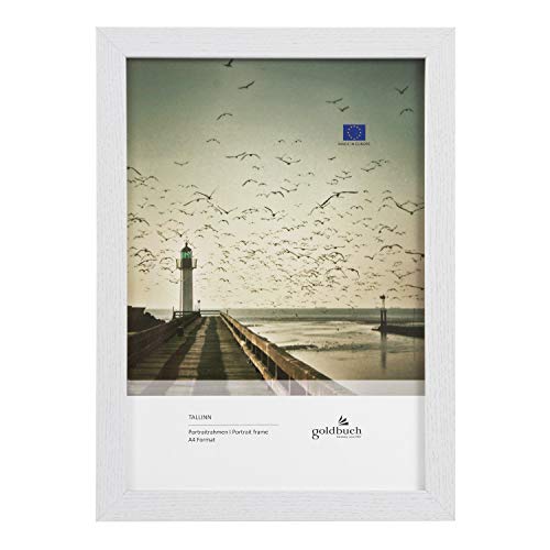 Goldbuch 92 0396 - Cornice Portafoto Tallinn In Legno Mdf, Per Foto Singola, Formato Din A4, Con Supporto Da Parete, 24 X 32,8 X 1,5 Cm, Colore: Bianc