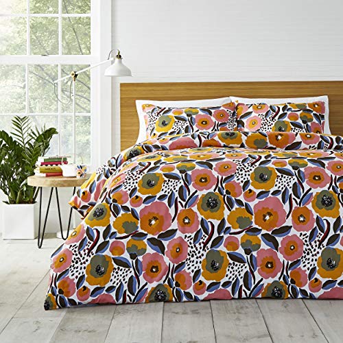 Marimekko - Set Copripiumino King Size, In Percalle Di Cotone Con Federe Abbinate E Chiusura A Bottone, Decorazione Per La Casa Per Tutte Le Stagioni