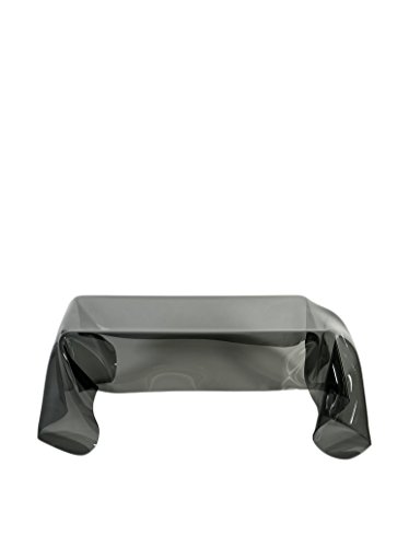 Iplex Design Drappeggi D'Autore Tavolo Basso, Plexiglass/Pmma, Fumé Trasparente