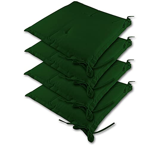Detex Set 4 Cuscini Sedia Sydney Resistenti All'Acqua Cuscino Coprisedia Interno Esterno Verde