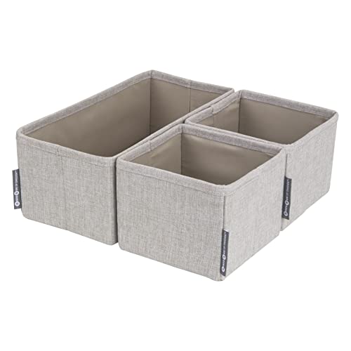 Bigso Box Of Sweden Scatole Cassetti In Set Da 3 Unità – Organizer Cassetti Biancheria, Due Piccoli E Uno Grande – Portaoggetti In Tessuto Per Conserv