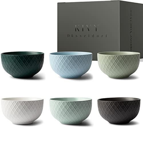 Kivy Ciotole Per Cereali In Ceramica, 6 X 850 Ml, Grandi Ciotole Per Cereali E Zuppe, Ciotola Per Zuppe, Ciotola Grande, Ciotole Per Cereali, Set Di C