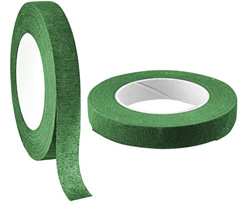 Bessy Shop 2 Rotoli Nastro Fiorista Verde, Adesivo Nastro Per Fioristi, Nastro Fiore,Nastro Fioristi Per Bouquet, Confezionamento Di Fiori, Produzione