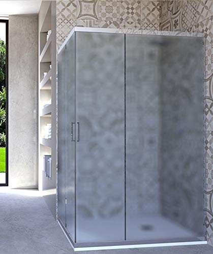 Hydra Box Doccia Angolare Porta Scorrevole 65X115 Cm Opaco