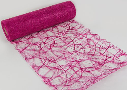 Unbekannt 25 M X 30 Cm Sizoweb® In Tessuto Non Tessuto Originale Tavolo Band Runner Fucsia Rosa Per Matrimonio
