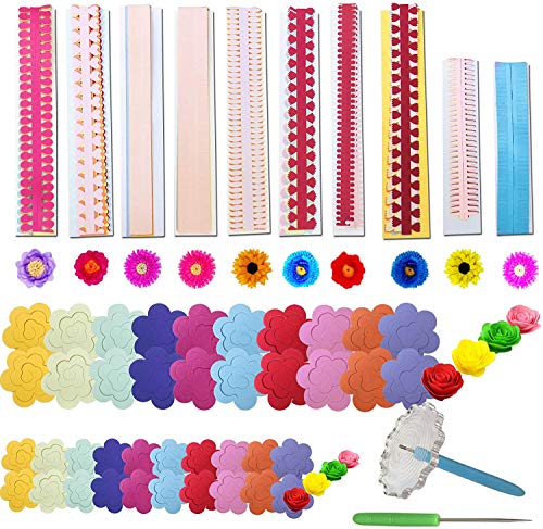 Woohome 143 Pz Carta Quilling Kit Quilling Carta Fiore 12 Stile Fiori Di Carta Paper Quilling Craft Kit Quilling Strisce Di Carta Per Creazioni Artigi