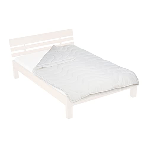 Relaxdays Piumino Letto Singolo, Matrimoniale, 135X200 Cm, 4 Stagioni, Poliestere, Trapunta Estiva E Invernale, Bianco