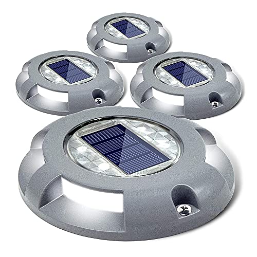 Siedinlar Solar Deck Lights Vialetto Dock Luce Led Solar Powered Outdoor Segnali Stradali Impermeabili Per Step Marciapiede Scale Giardino Terreno Pat