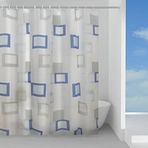 G-Frame - Tenda Per La Doccia, 180X200 Cm, Colore Azzurro/Grigio