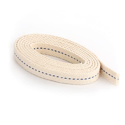 Nklaus 1 Metro 10Mm 100% Cotone Naturale Stoppino Lampada Stoppino Piatto Stoppino Lanterna Stoppino Per Bruciatore Olio Lampada Con Paraffina Purific