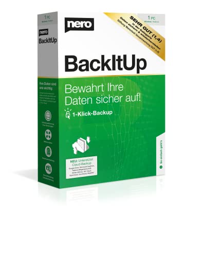 Nero Backitup - Box Con Link Per Il Download | Protezione Dei Dati, Backup, Recupero Dei Dati, Backup Nel Cloud, Tempo Di Esecuzione Illimitato, 1 Pc