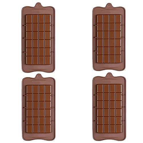 Stampi Per Cioccolato In Silicone, 4 Stampi Per Cioccolato, 3D, Antiaderente, Riutilizzabili, Per Dolci E Barrette Energetiche