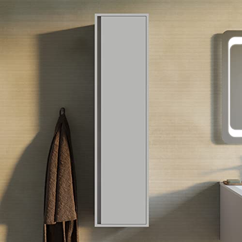 Kiamami Valentina Colonna Bagno Sospesa Salvaspazio H140 Grigio Chiaro Opaco | Monaco