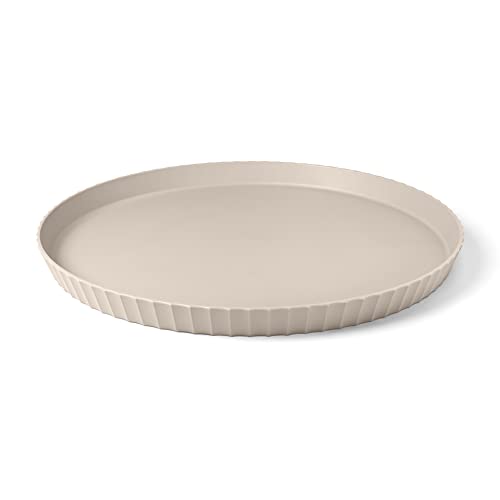 Blim Plus Vassoio Rotondo Di Design Atena Ø40Cm Tortora Opaco (Moka) In Plastica 100% Riciclabile, Non Tossico, Lavabile In Lavastoviglie, Per Aperiti