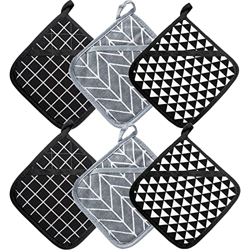 Dxrpo Presine Da Cucina E Guanti Da Forno Resistenti Al Calore 550℉, Imbottito Con Cotone Riciclato, Presine Da Cucina, Per Cucinare E Cuocere, 18Cm X