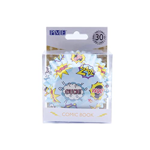 Pme Comic Book Cupcake Cases, Foil Lined, Pack Of 30