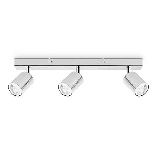 Dehobo Lampada Faretti Da Soffitto Led Orientabili, Faretti Da Parete Interno Gu10 Cromo Lucido, Lampadario Soffitto Led Moderna Per Camera Da Letto C