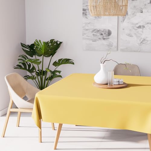 Soleil D'Ocre Tovaglia Antimacchia, Giallo, 180 X 180 Cm