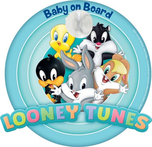 Bimbo A Bordo, Segnale Di Sicurezza Auto "Baby On Board" Grafiche Warner Bros Dei Looney Tunes Con Attacco A Ventosa