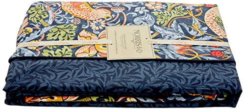 Morris & Co Copripiumino Strawberry Thief, Percalle, Indaco, Doppio