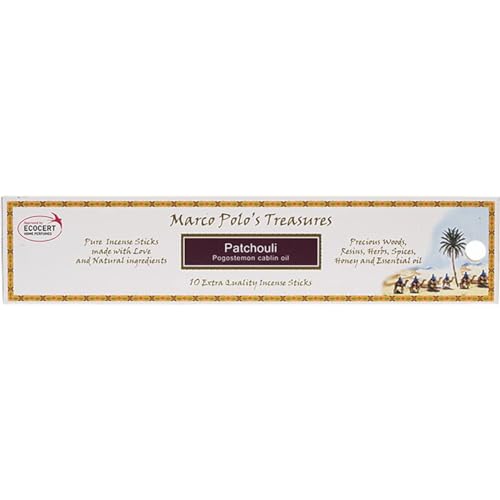 New Patchouli, 10 Extra Quality Incense Sticks, Ecocert, Bio, Natural Incense Company, Fiore D'Oriente