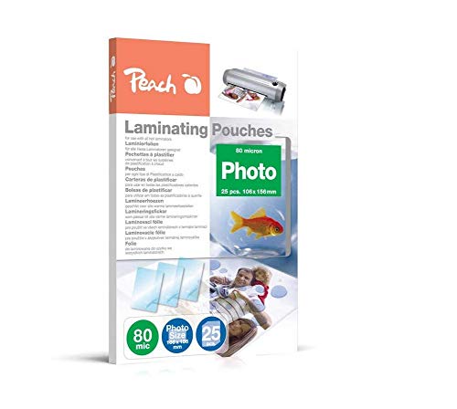 Peach Laminating Pouches 10X15Cm, 80 Mic, S-Pp080-20, Set Of 25