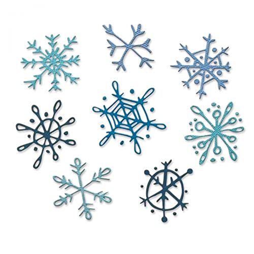 Set Di Fustelle Sizzix Christmas Thinlits Scribbly Snowflakes Di Tim Holtz