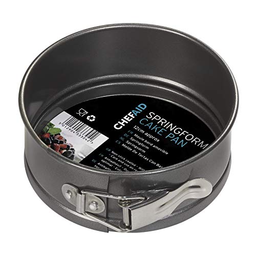 Chef Aid Stampo Per Torte Antiaderente A Molla, 12 Cm, Rotondo Con Base Allentata Per Un Facile Rilascio, Lavabile In Lavastoviglie, Frigorifero E Con