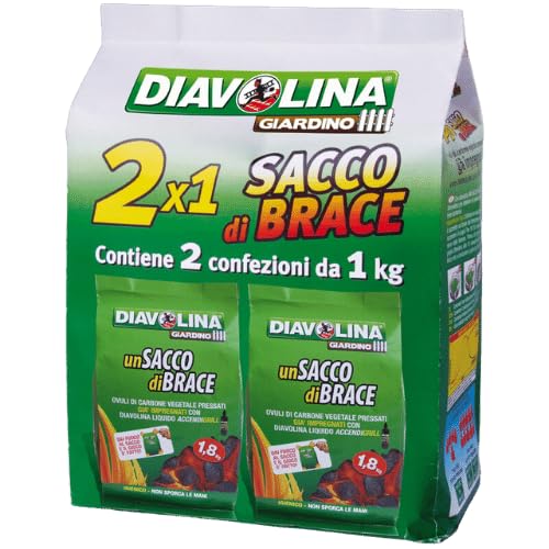 Carbone Vegetale Sacco Brace 2 X 1Kg Diavolina