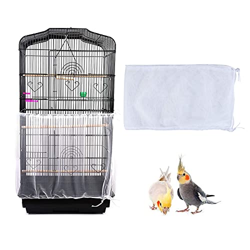 Tshaoun Gabbia Per Uccelli Rete In Nylon Copertura, Extra Large Bird Cage Seed Catcher, Copertura Universale Per Guardia Voliera Per Uccelli Pappagall