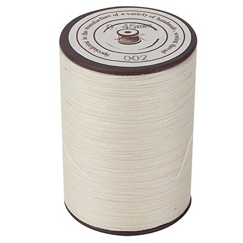 Sheens 0.45Mm Pelle Filo Cerato Filo Di Poliestere Filo Per Cuoio Progetto Fai-Da-Te Collana Bracciale Creazione Artigianale 160M/Rotolo(Rise White)