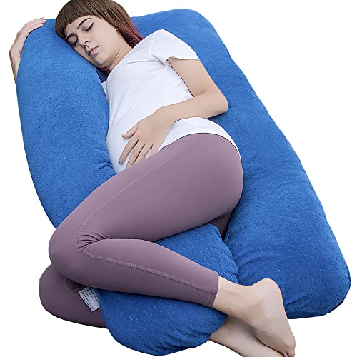As Awesling Cuscino Per Gravidanza, A Forma Di U, Cuscino Per Allattamento, Supporto E Maternità Per Donne Incinte Con Rivestimento In Velluto Rimovib