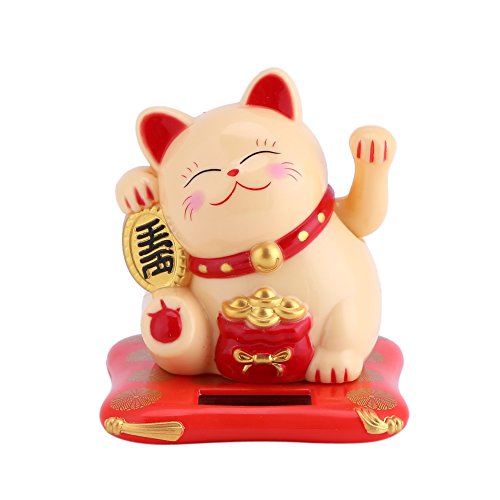 Gatto Fortunato,Alimentazione Solare Gatto Fortunato Che Simboleggia La Ricchezza Simpatico Gatto Con Braccia Ondeggianti Usato Per Macchina, Casa, Uf