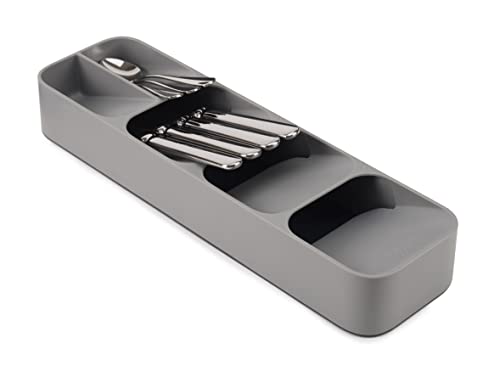 Joseph Joseph Drawer Store - Organizzatore Per Cassetti Di Posate Compatto, 5 Scomparti, Contiene Oltre 24 Pezzi- Grigio