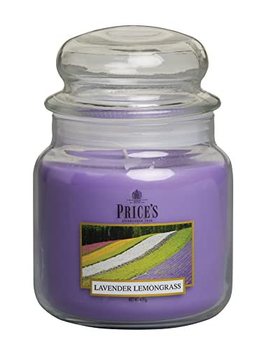Price'S Candles - Candela In Giara Media Lavender & Lemongrass - Durata Fino A 90 Ore Di Combustione