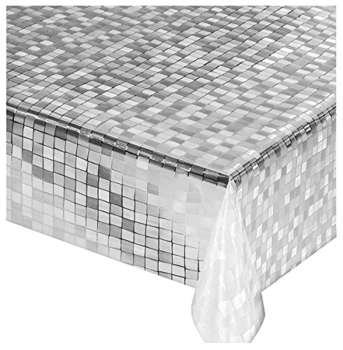 Emmevi Tovaglia Cucina Trasparente Quadretti Vendita Al Metro Altezza 140Cm Antimacchia Pvc Mod.Lux3