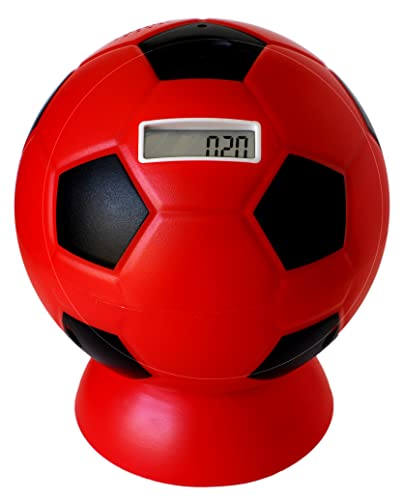 Salvadanaio Dei Tifosi A Forma Di Pallone Rossonero Milan Con Contamonete Digitale (17,5X15)