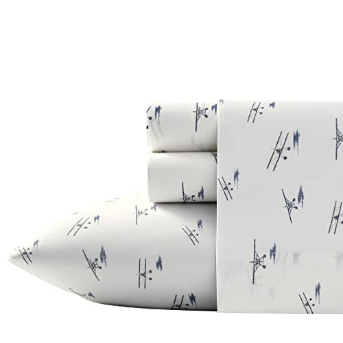 Eddie Bauer 213022 Cotton Sheet Set, Queen, Sea Planes