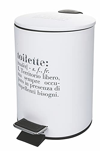 Villa D’Este Home Tivoli Victionary Toilette Pattumiera 3 Lt Beige In Plastica