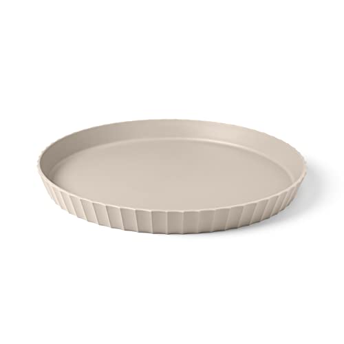 Blim Plus Vassoio Rotondo Di Design Atena Ø30Cm Tortora Opaco (Moka) In Plastica 100% Riciclabile, Non Tossico, Lavabile In Lavastoviglie, Per Aperiti