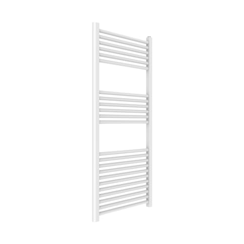 Kiamami Valentina Termoarredo Bagno Verticale 55X120 Acciaio Bianco