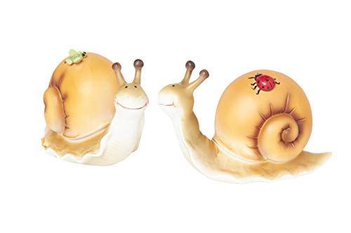 Heitmann Deco Set Di 2 Lumache Grandi – Arancione – Con Farfalla E Coccinella – Decorazione Per Casa O Giardino