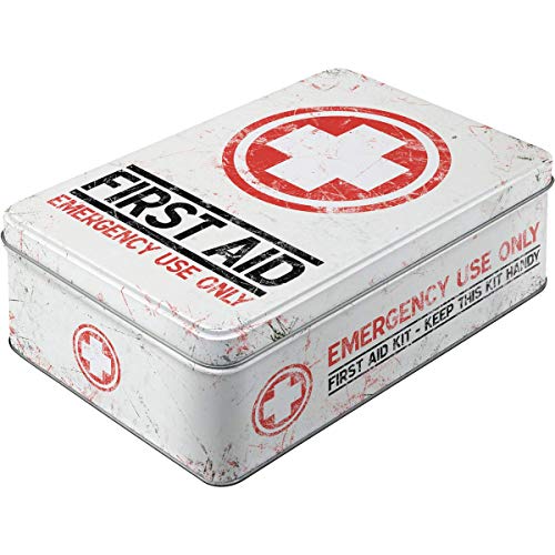 Nostalgic-Art Contenitori Di Latta Retrò Piatti First Aid Kit – Idea Regalo Per Amanti Della Nostalgia, Scatola Con Coperchio, Design Vintage, 2,5 L
