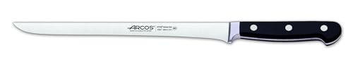 Arcos Serie Clasica, Coltello Prosciutto, Acciaio Inossidabile Forgiato Nitrum 250 Mm, Manico Polioxymetilene (Pom), Colore Nero
