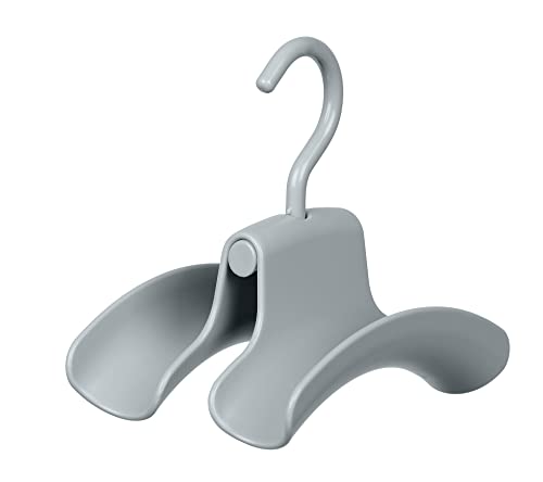 Wenko Portaborse Herkules 3 Pezzi - Set Di 3 Ganci Doppi Per Borse, Guardaroba Per Borse, Abs, 9 X 12.5 X 14 Cm, Grigio
