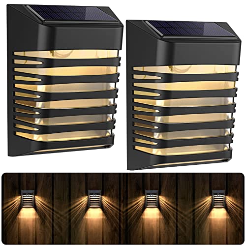 Ayclif Luci Solari Esterno, Impermeabile Luce Solare Led Esterno, Solar Deck Lights Per Recinzione, Decorazione Del Giardino, Patio, Cortile, Sentiero