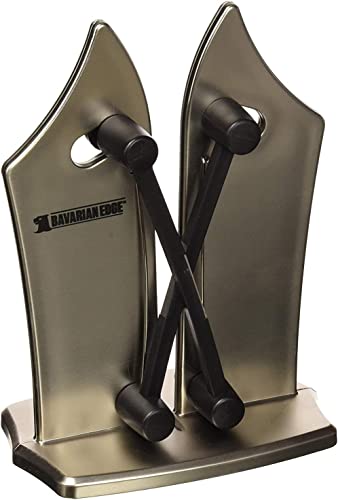 Bavarian Edge - Affilacoltelli - Affilacoltelli Multiuso In Acciaio - Per Ogni Tipo Di Coltello - Garantito 2 Anni - Grigio - 17 X 18 X 13 Cm - 3,4 Kg