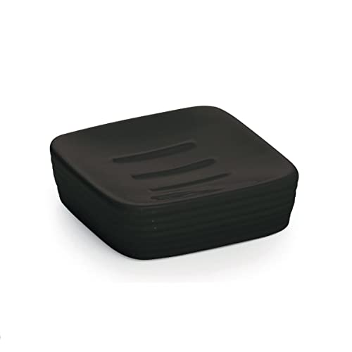 Kiamami Valentina Portasapone In Ceramica Nero Calla