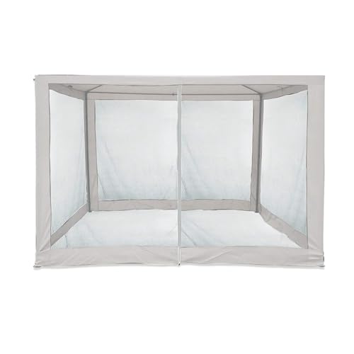 Rebecca Mobili Telo Zanzariera Per Gazebo 3X3, Rete Anti Insetti, Poliestere, Bianco, Con Lacci, Smontabile, Lavabile - Misure Hxl: 240 X 1200 Cm - Ar